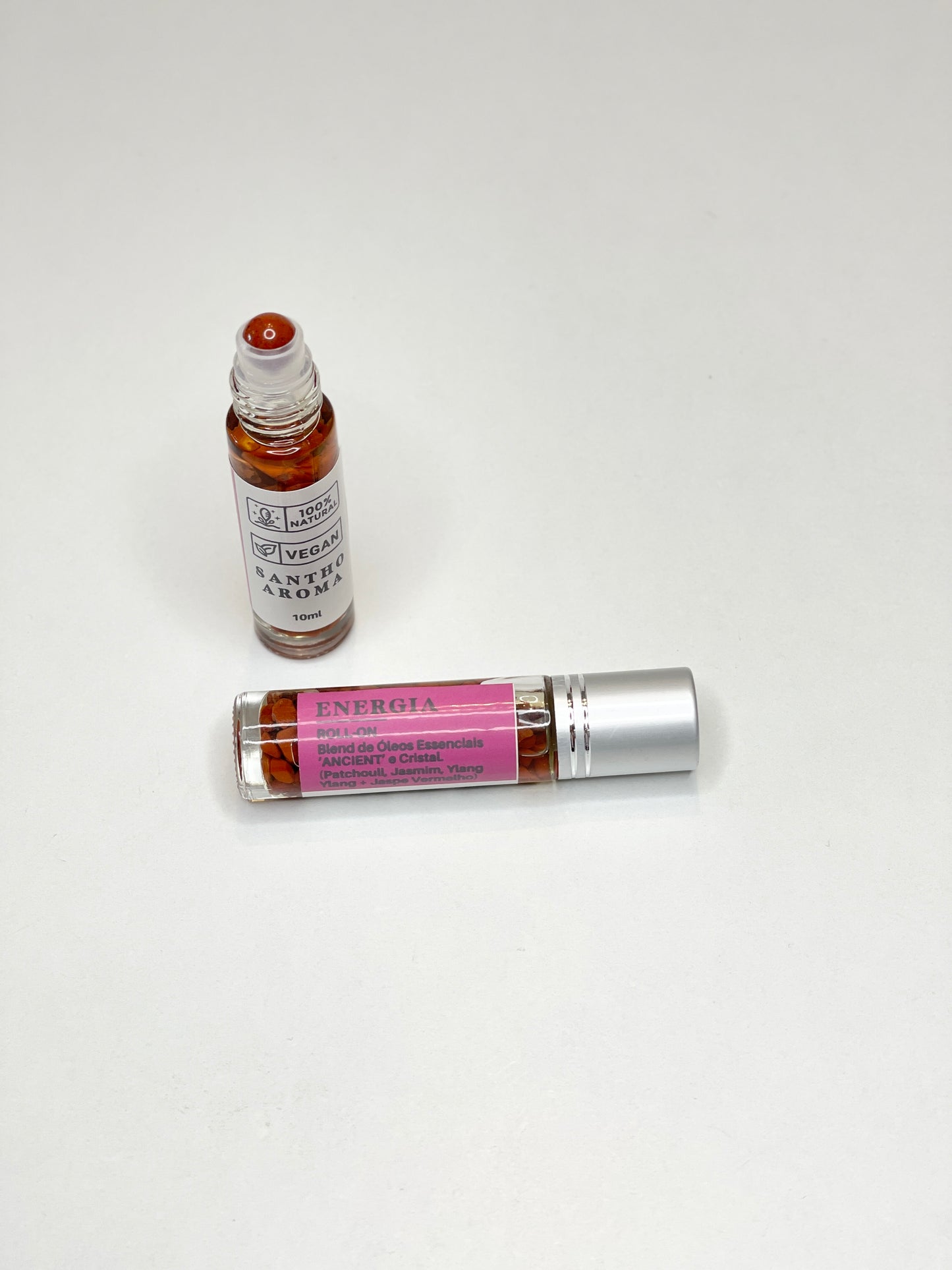 Roll-On de Óleos Essenciais com Cristal - 𝑬𝑵𝑬𝑹𝑮𝑰𝑨