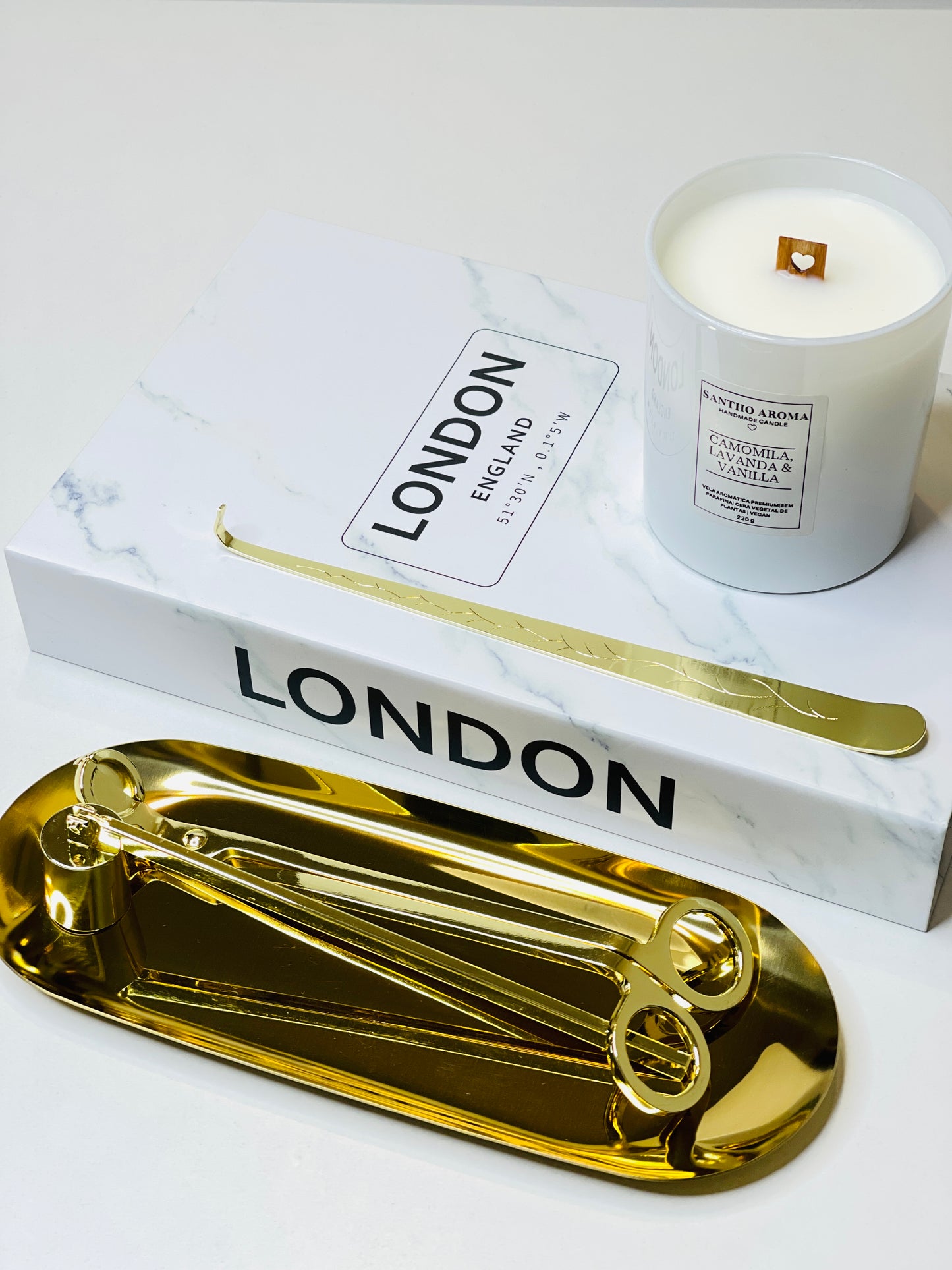 Conjunto de Acessórios para Velas (DOURADO)