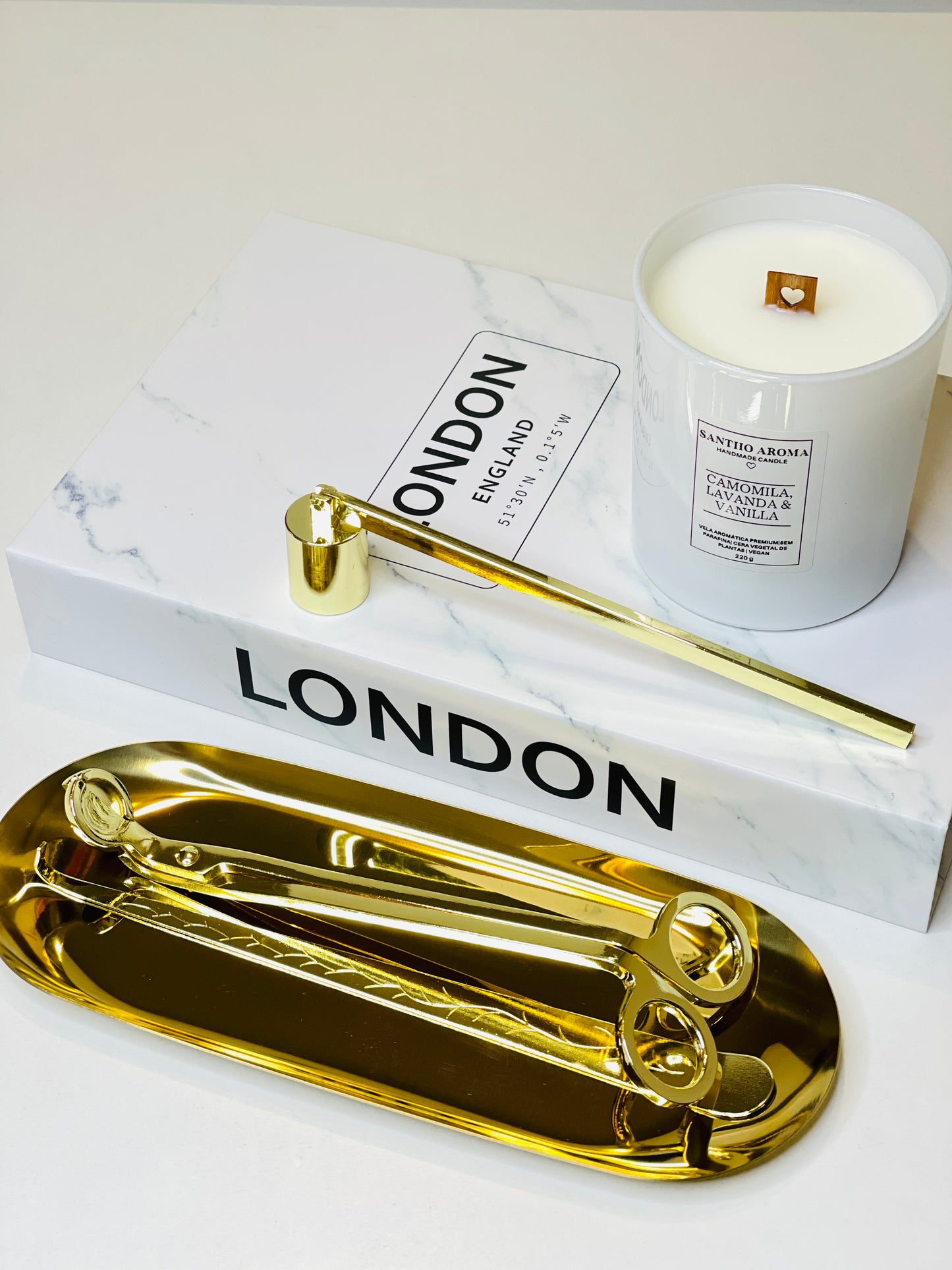 Conjunto de Acessórios para Velas (DOURADO)