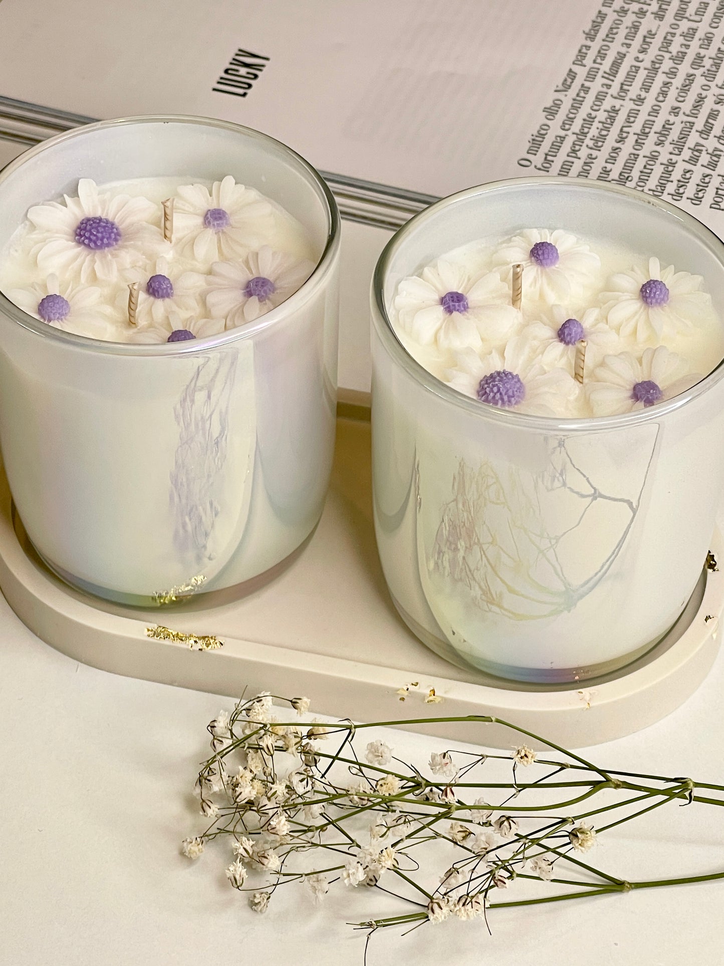 Vela DAISY FLOWER (Lavanda)