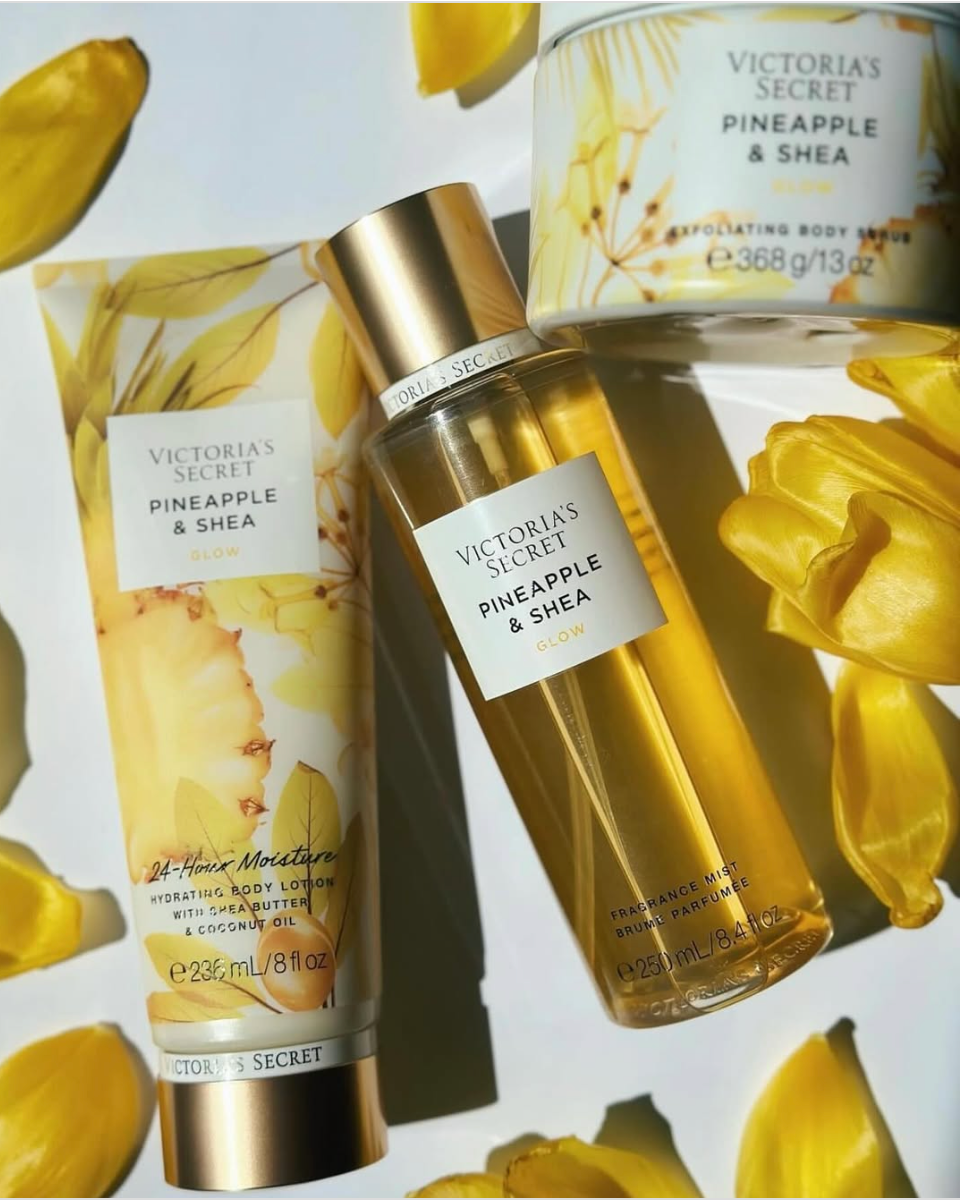Pack Victoria's Secret Abacaxi e Karité (Loção,Spray e Esfoliante Corporal)